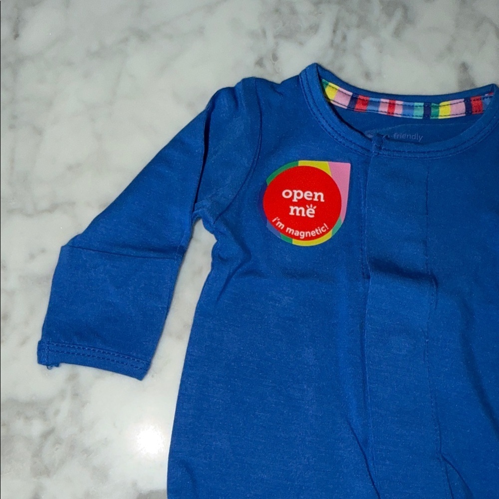 NWT Magnetic Me Modal Strong Blue Footie Preemie - Picture 4 of 6